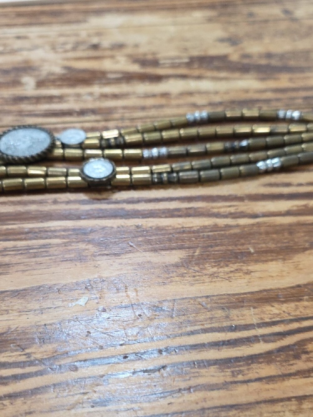 Chico's Gold-Tone Layered Coin Strand Necklace - Picture 6 of 8
